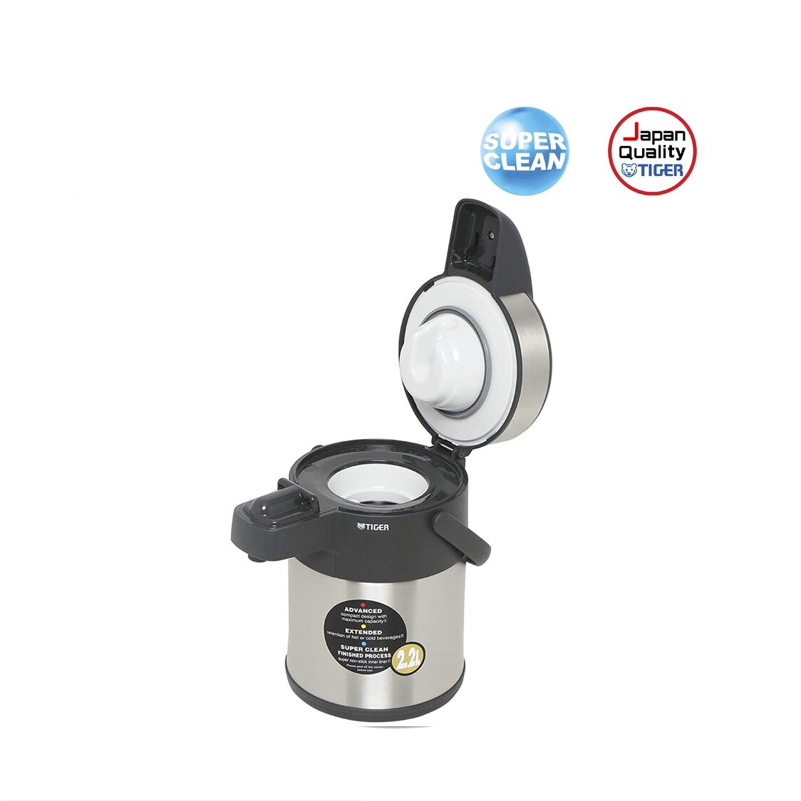 TIGER Double Stainless Steel Air Pump Jug 2.2L (MAA-A222)