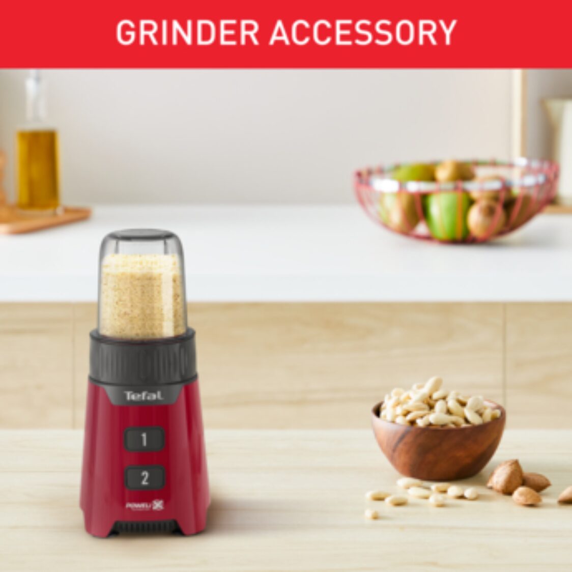 Tefal Minimix Glass Personal Blender With Chopper & Grinder (BL1685)