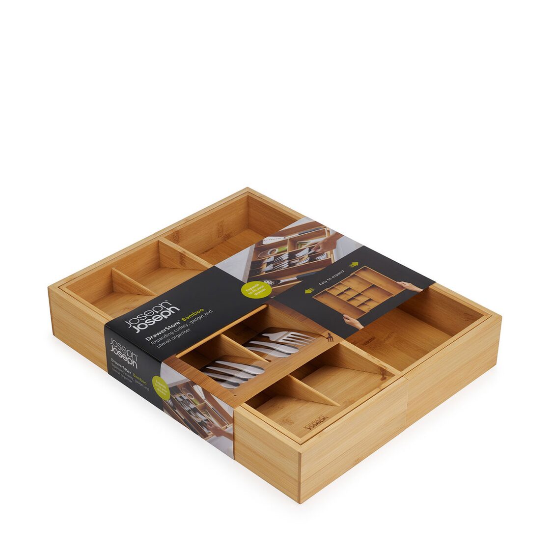 Joseph-Joseph DrawerStore Bamboo Expanding Cutlery, Utensil & Gadgets Organiser