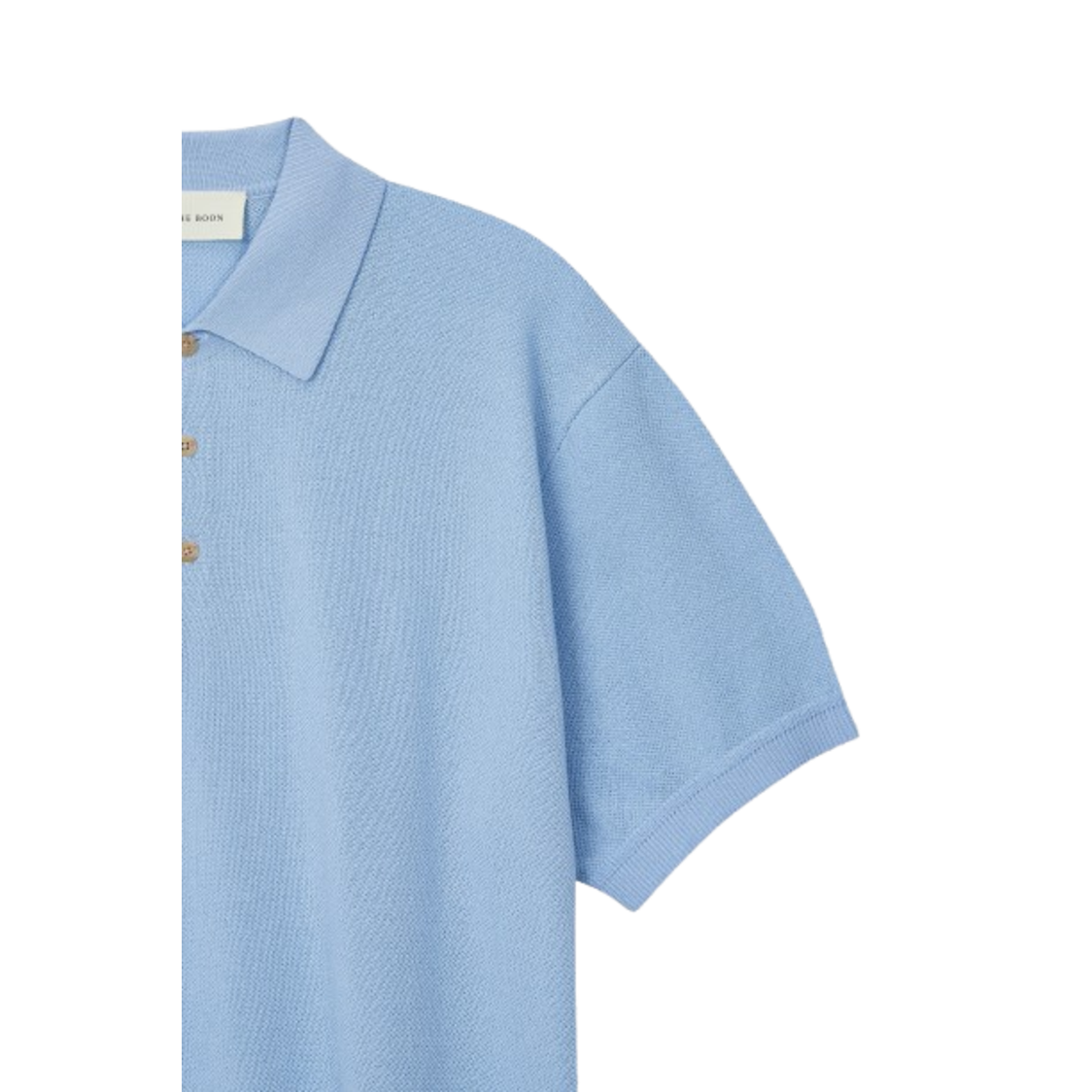 Man On The Boon Texture Relax Fit Polo Sky