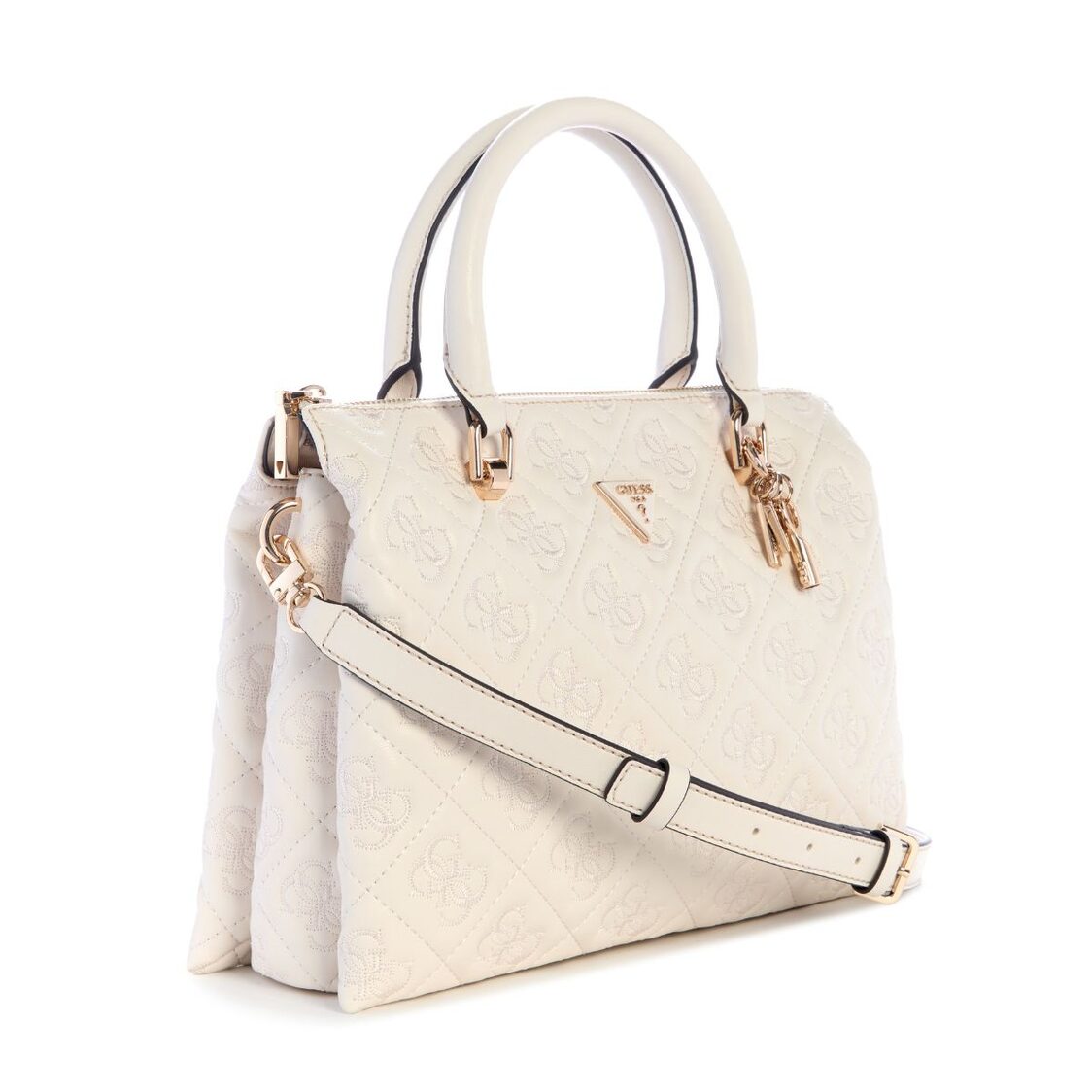 ADELASIA MULTI COMP SATCHEL,OFF WHITE