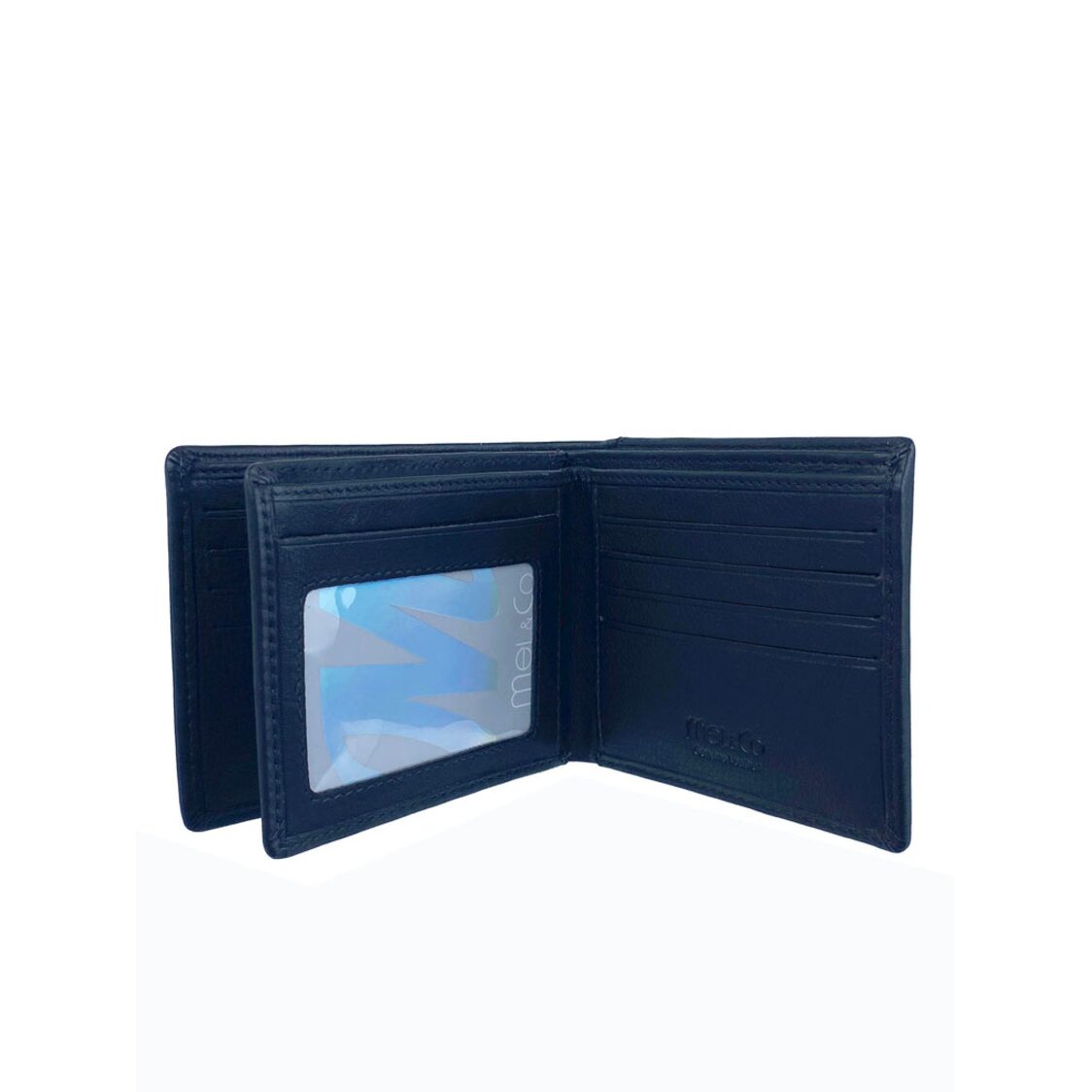 Mel&Co Genuine Leather Center Flap Wallet With Slip Pocket