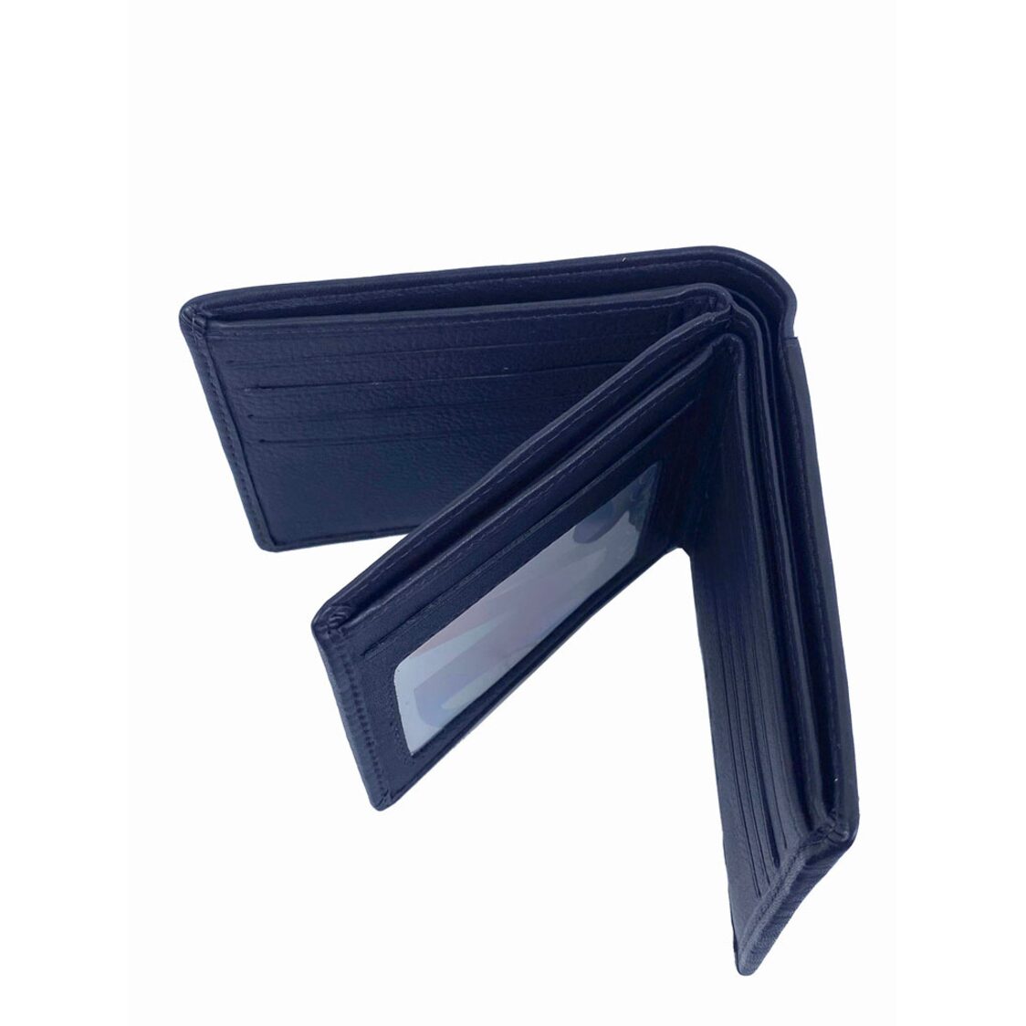 Mel&Co Genuine Leather Center Flap Wallet With Slip Pocket