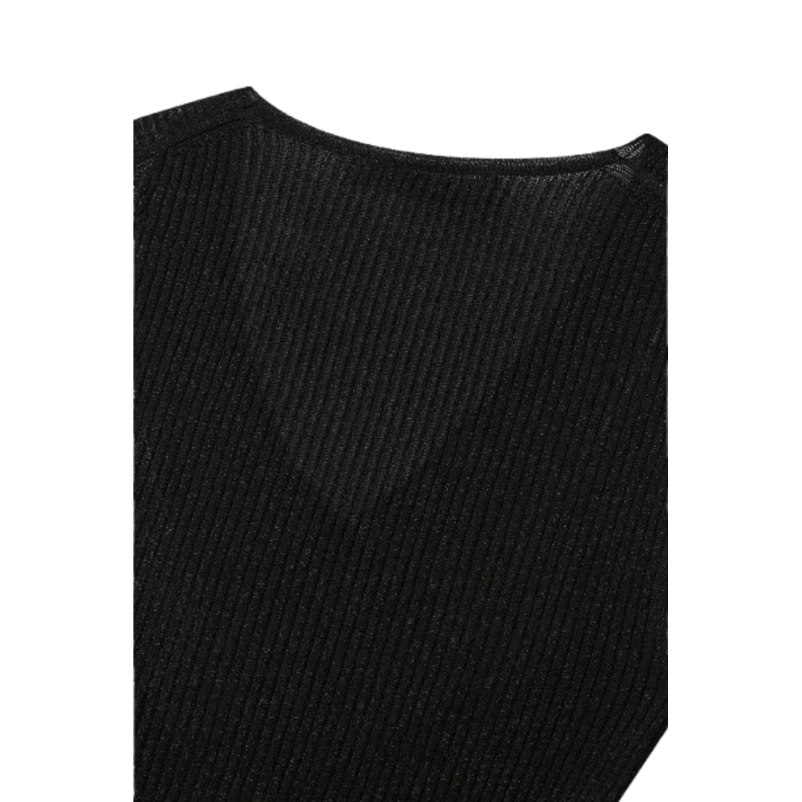 Voice Of Voices Metal V Neck Sleeveless Knit Top