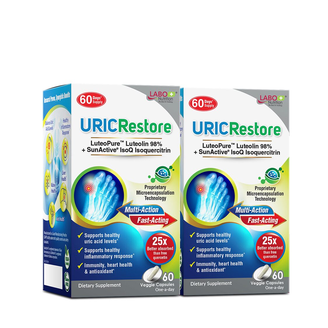 Labo Nutrition UricRestore 60 Veggie Capsules Twin Pack