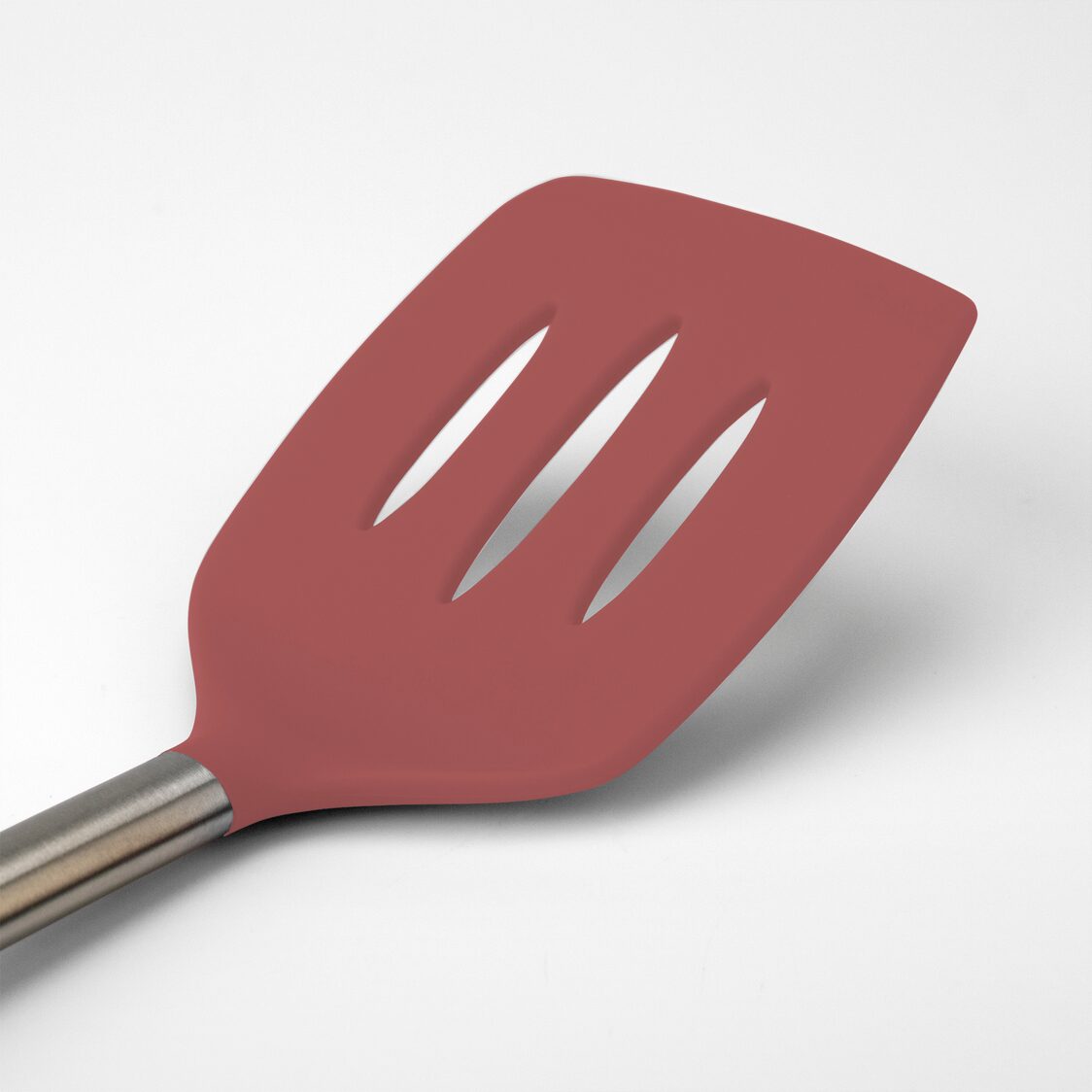 Tovolo Silicone Slotted Turner with Stainless Steel Handle
