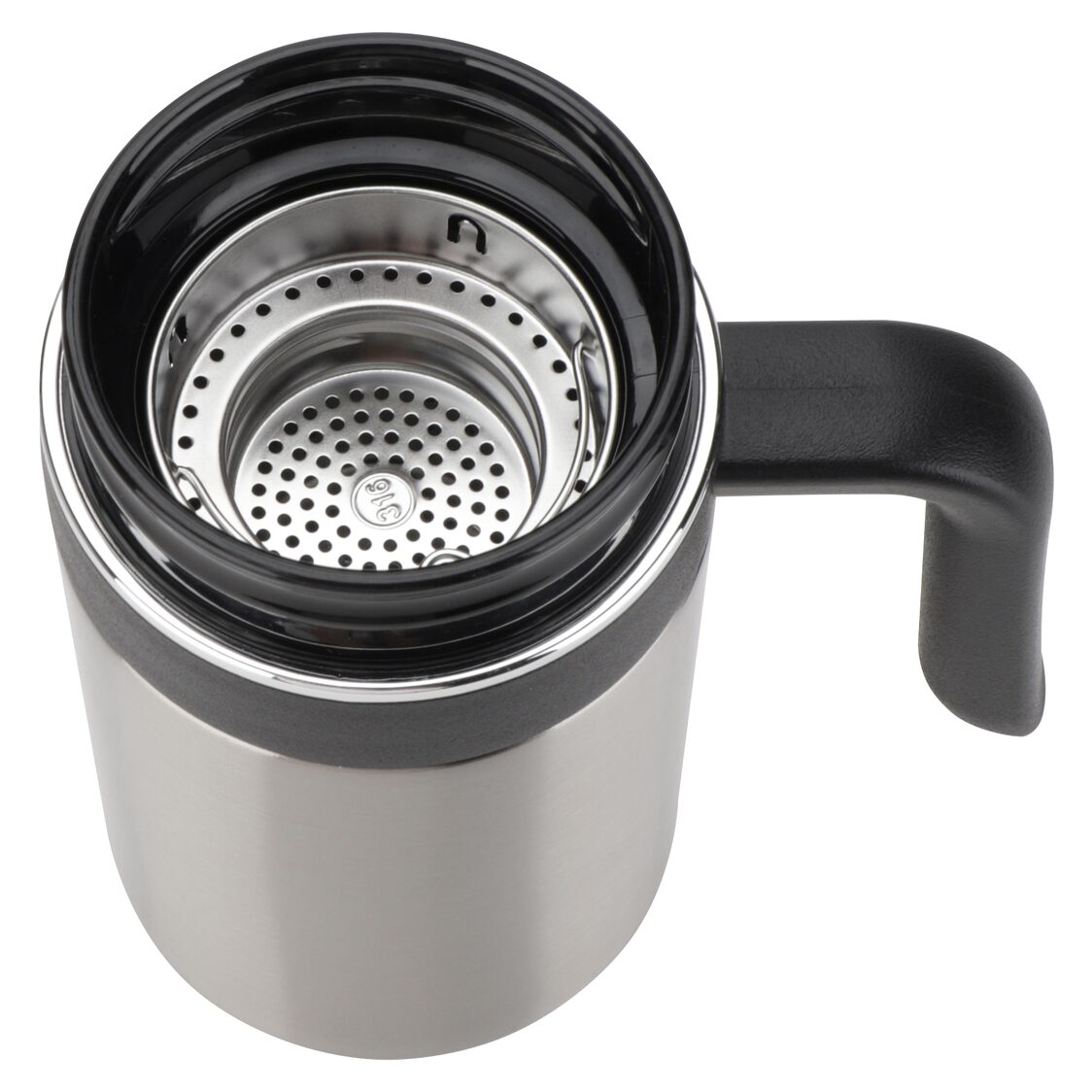 Endo Double Stainless-Steel Thermal Desk Mug 500ml With Tea Strainer (CX-3016)