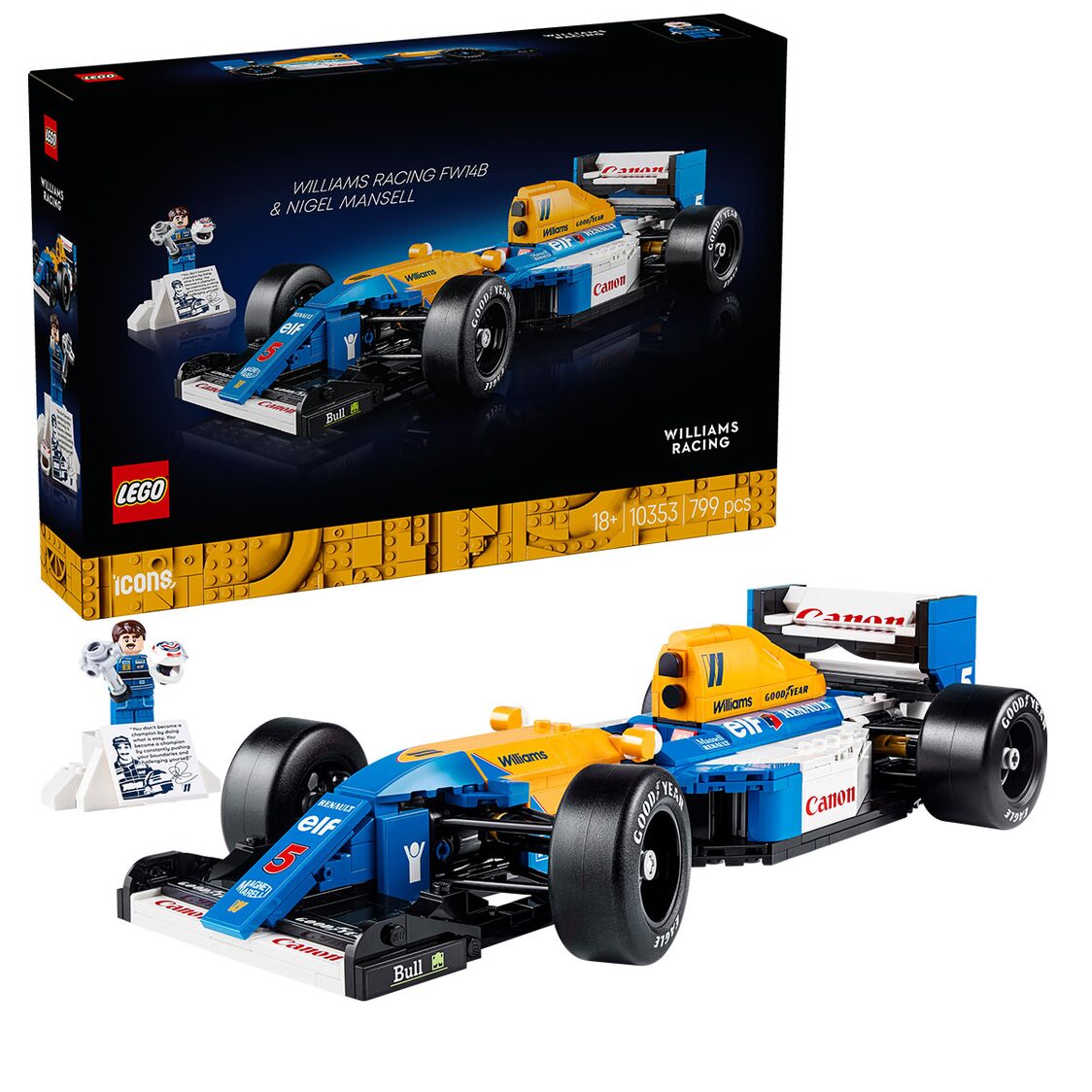 Lego Williams Racing FW14B & Nigel Mansell 10353