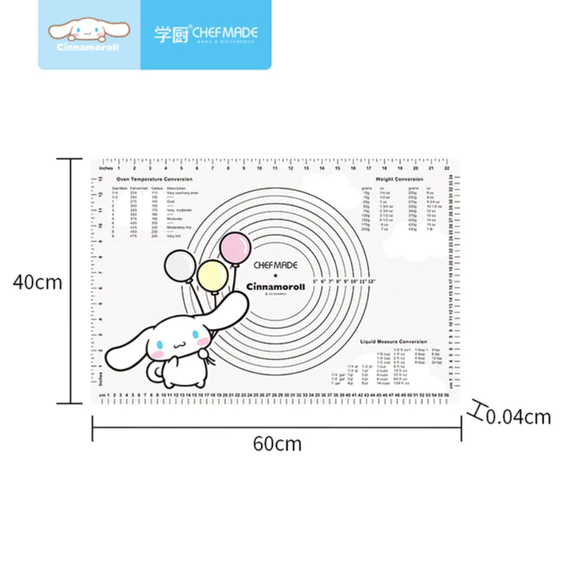 Chefmade Silicone Baking Mat L70xW49.5cm Cinnamoroll (1898cm-CL5028)