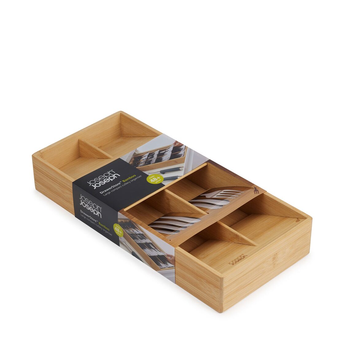 Joseph-Joseph DrawerStore Bamboo Large Cutlery Organiser