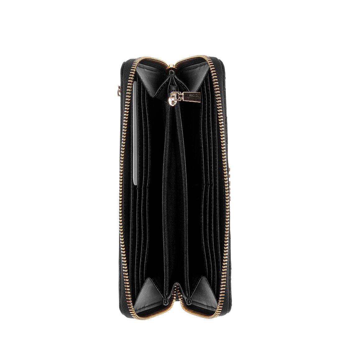 Guess Zaria Slg Large Zip Around - Black