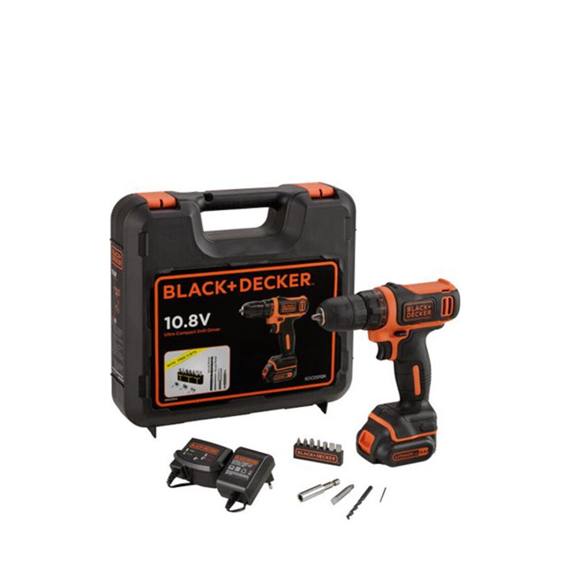 Black+Decker BDCDD12K 10.8V LI-ION Cordless Drill Driver Kit