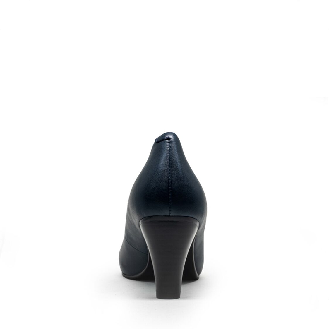 Caratti 3091 Classic Leather Heels Navy (Mid)