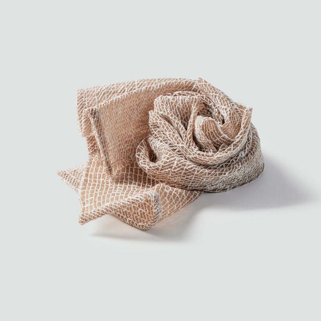 Jaju Cotton Linen Shower Towel Dark Beige