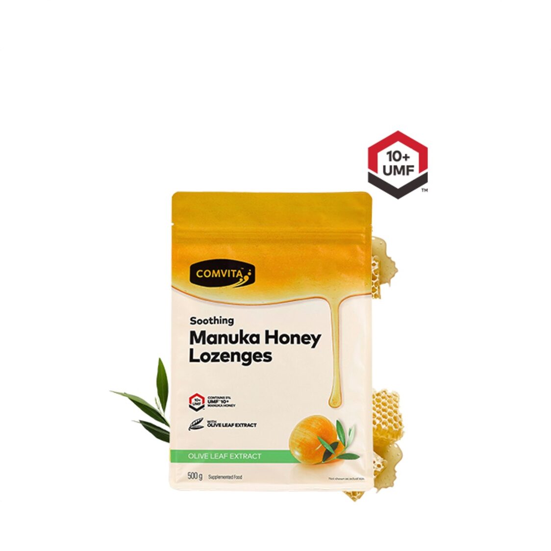 Comvita Manuka Honey Lozenges with Olive Leaf Extract 500g