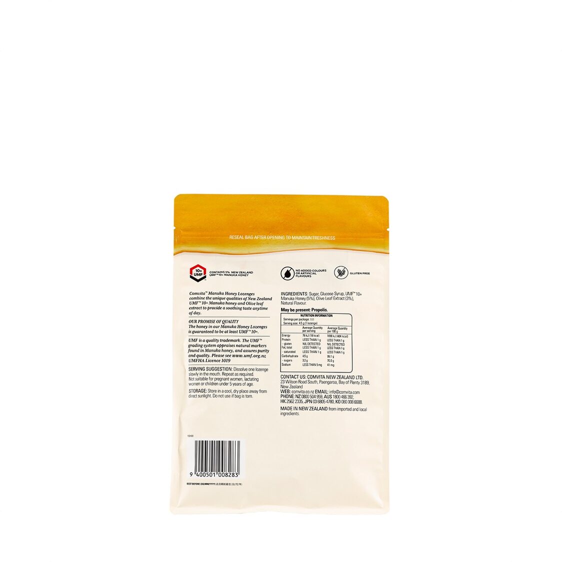 Comvita Manuka Honey Lozenges with Olive Leaf Extract 500g