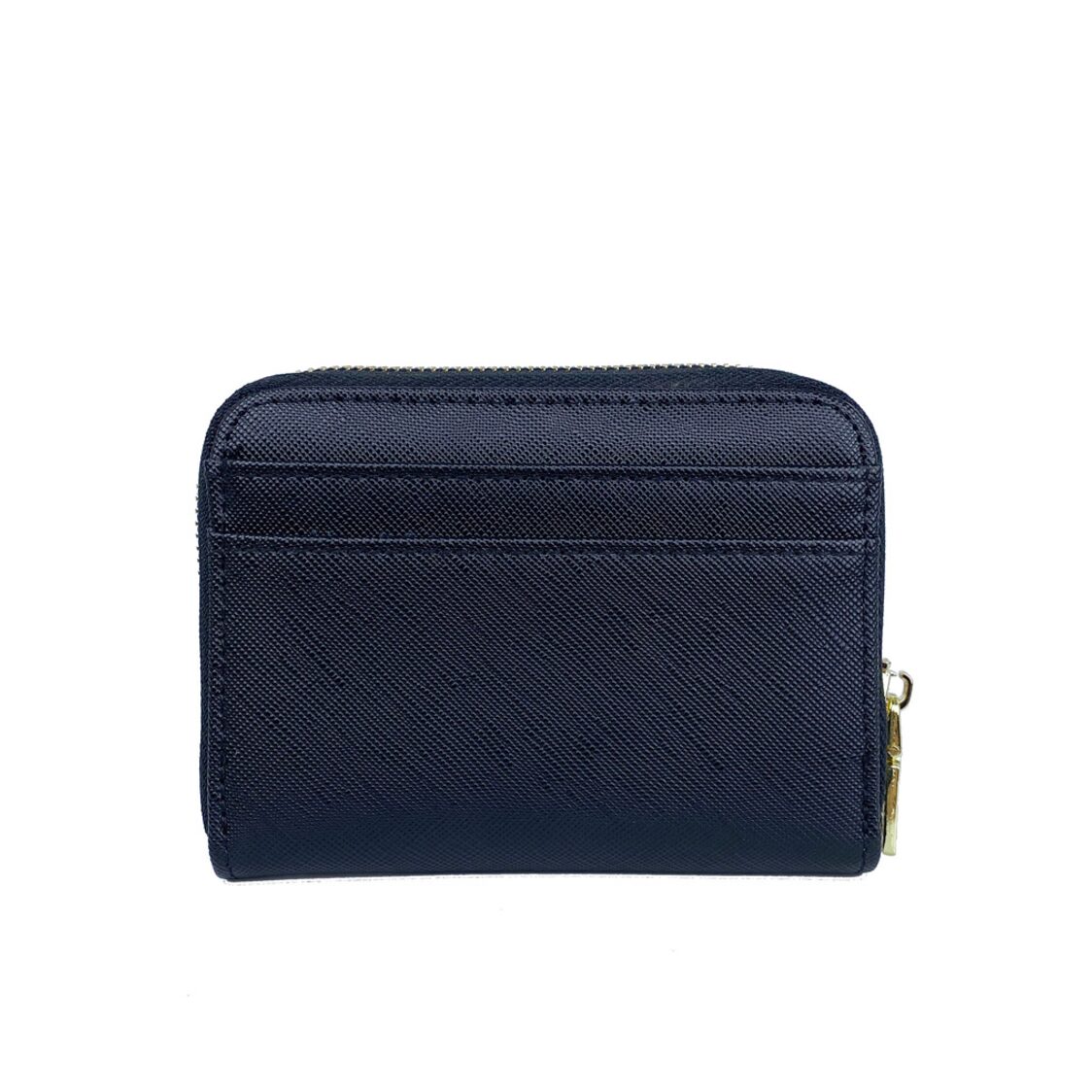 Mel&Co Saffiano-Effect Zip-Around Card Holder
