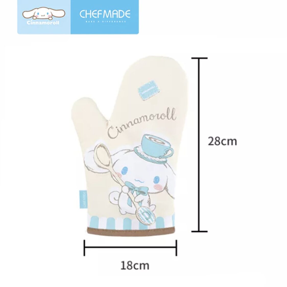 Chefmade Cotton Polyester Oven Mitt L28xW18cm 2Pcs Cinnamoroll (1898cm-CL5015)