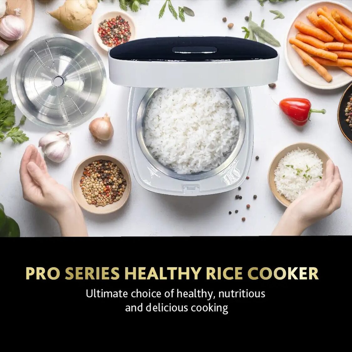 La Gourmet 1.2L Pro Series Thick Stainless Steel Pot Rice Cooker (LGELRC418104)