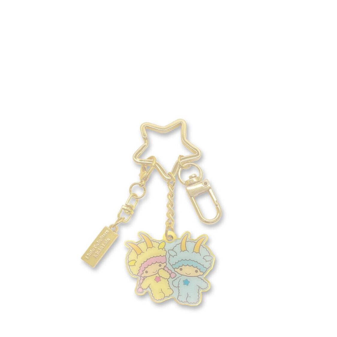 The Singapore Mint Capricorn Little Twin Stars Horoscope 24K Gold-Plated Keychain with 24K GP Charm