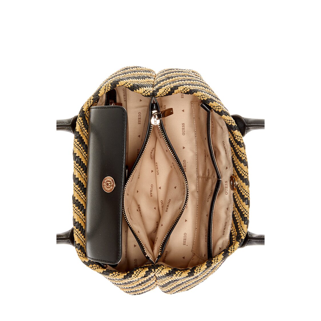 Guess Simona Small Satchel - Natural/Black