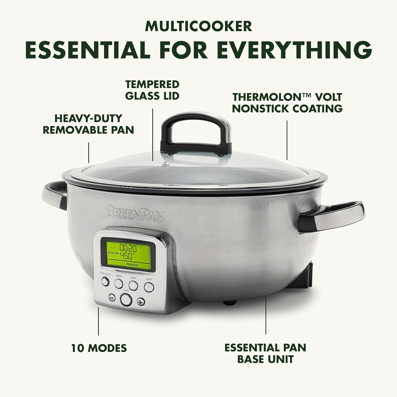 Greenpan Omni Multi Cooker 5.6L (Ceramic Inner)