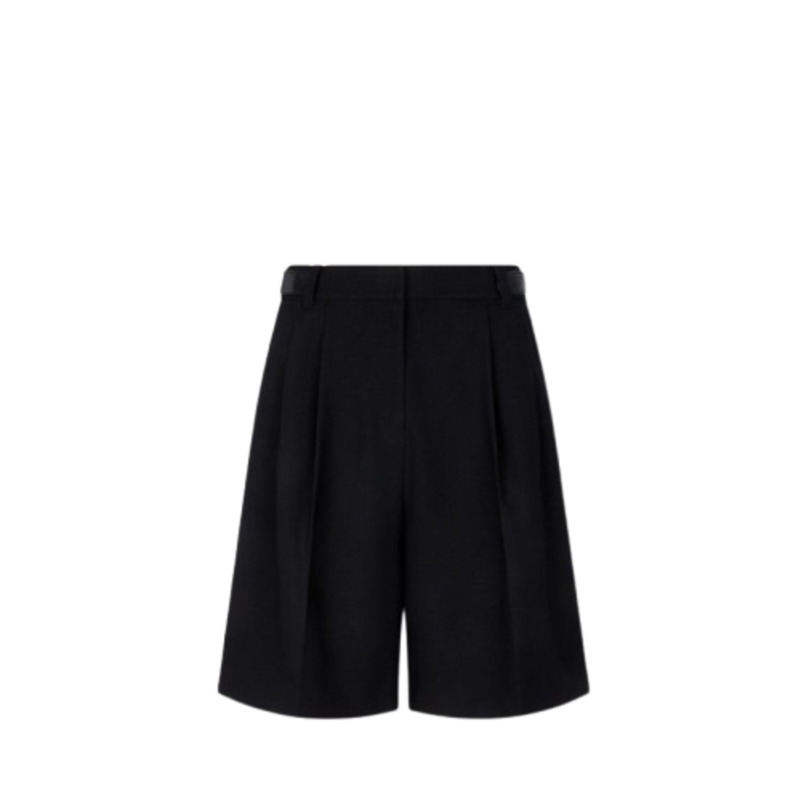 Voice Of Voices Two Tuck Fleets Bleted Half Pants Black