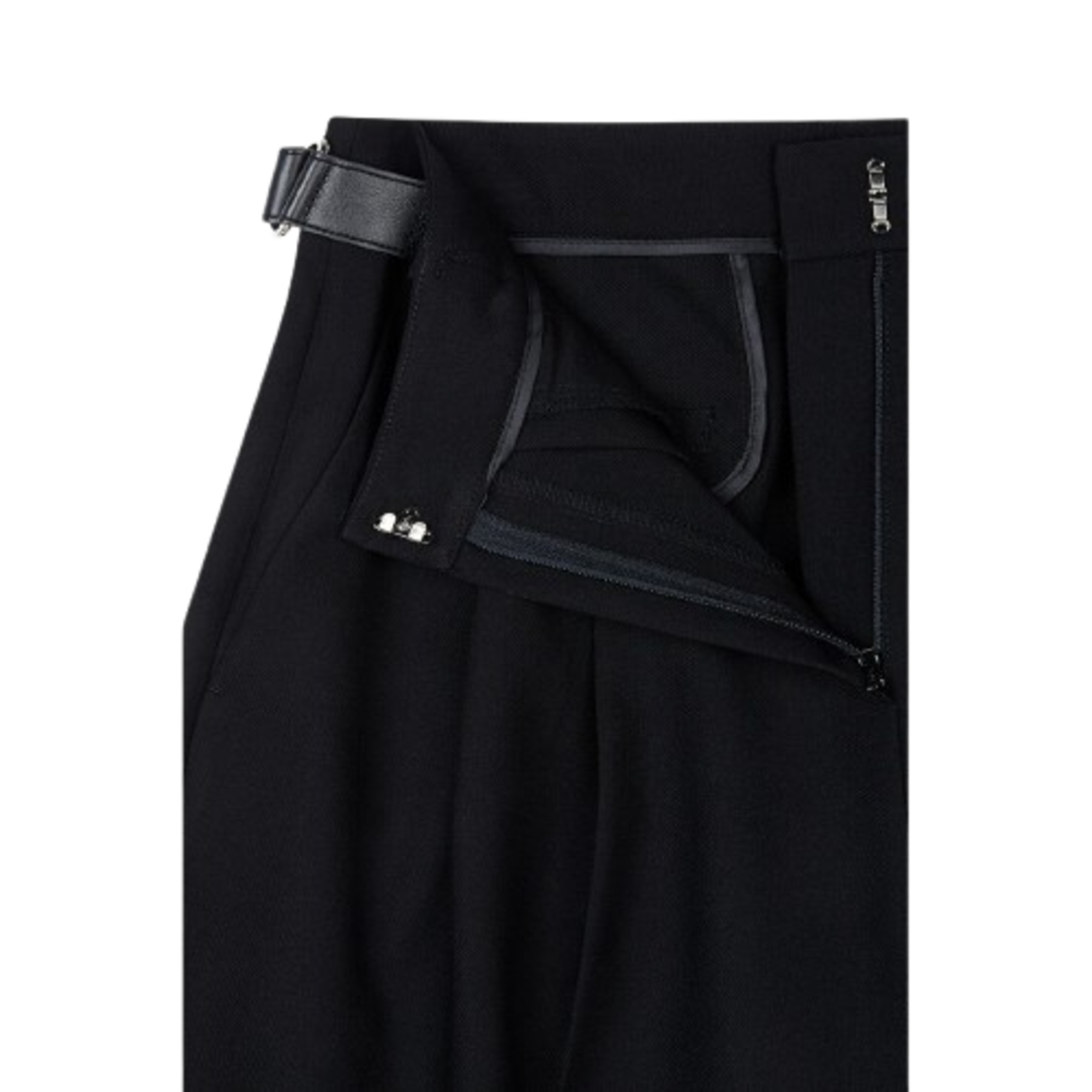 Voice Of Voices Two Tuck Fleets Bleted Half Pants Black
