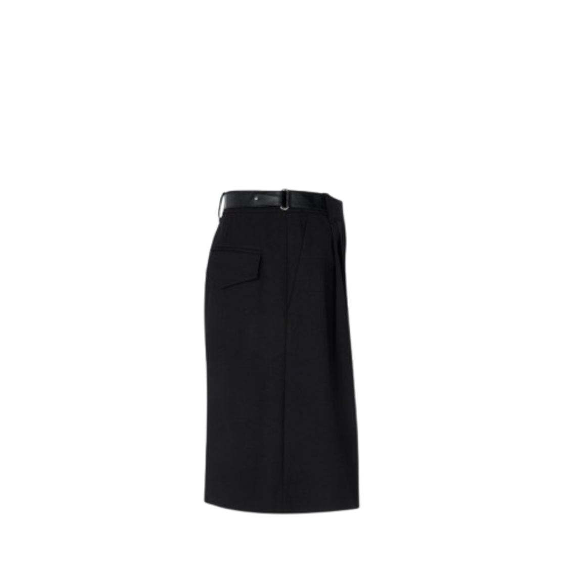 Voice Of Voices Two Tuck Fleets Bleted Half Pants Black