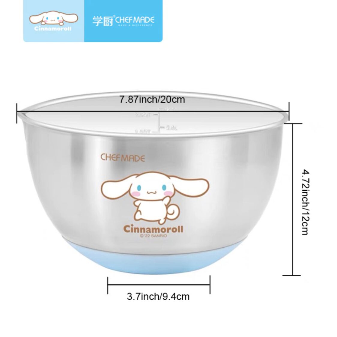 Chefmade Stainless Steel Mixing Bowl D20xH12cm Cinnamoroll (1898cm-CL5008)