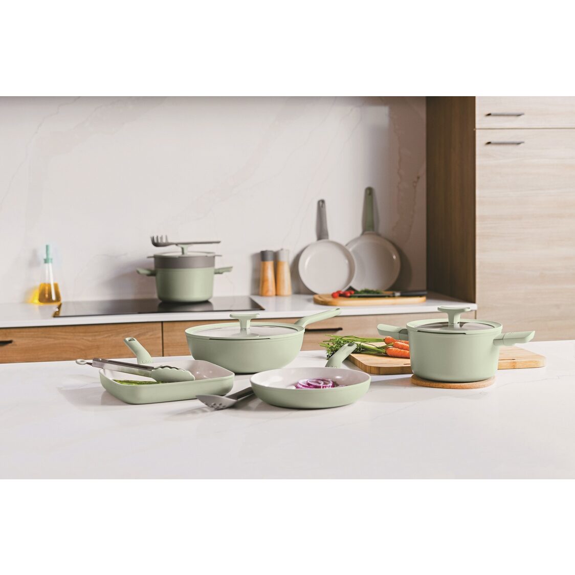 Berghoff Saute Pan Balance Sa 26Cm (Cover Included) Light Green