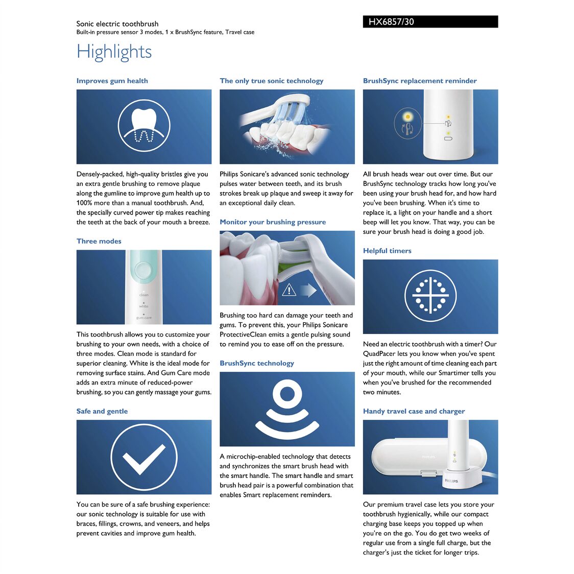 PHILIPS Sonicare ProtectiveClean 5100 Electric Toothbrush (HX6857/30)