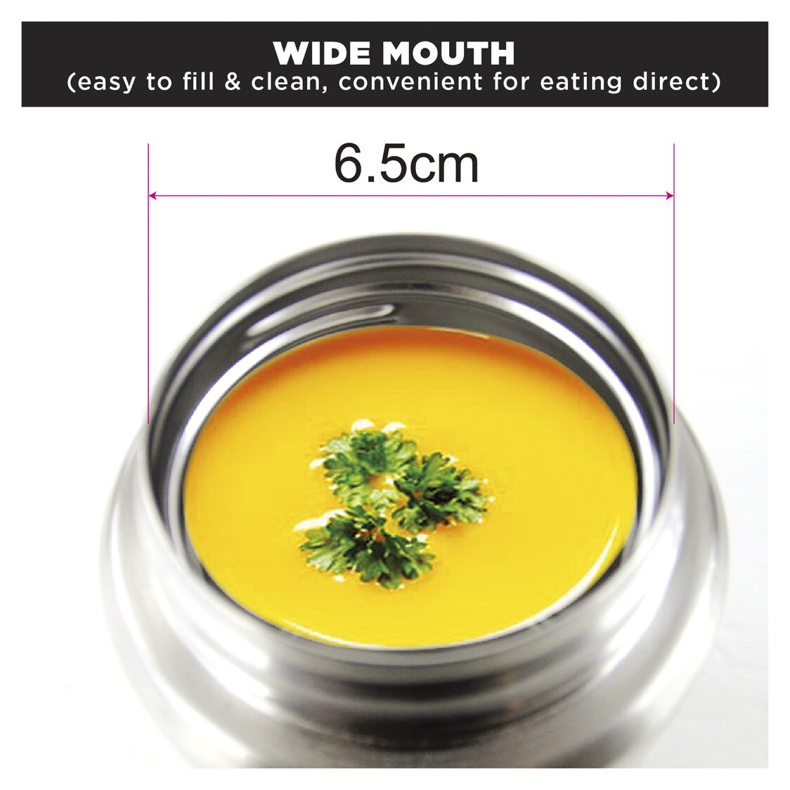 Endo Double Stainless Steel Thermal Food Jar 450ml - Champagne Gold (CX-4007 GOLD)