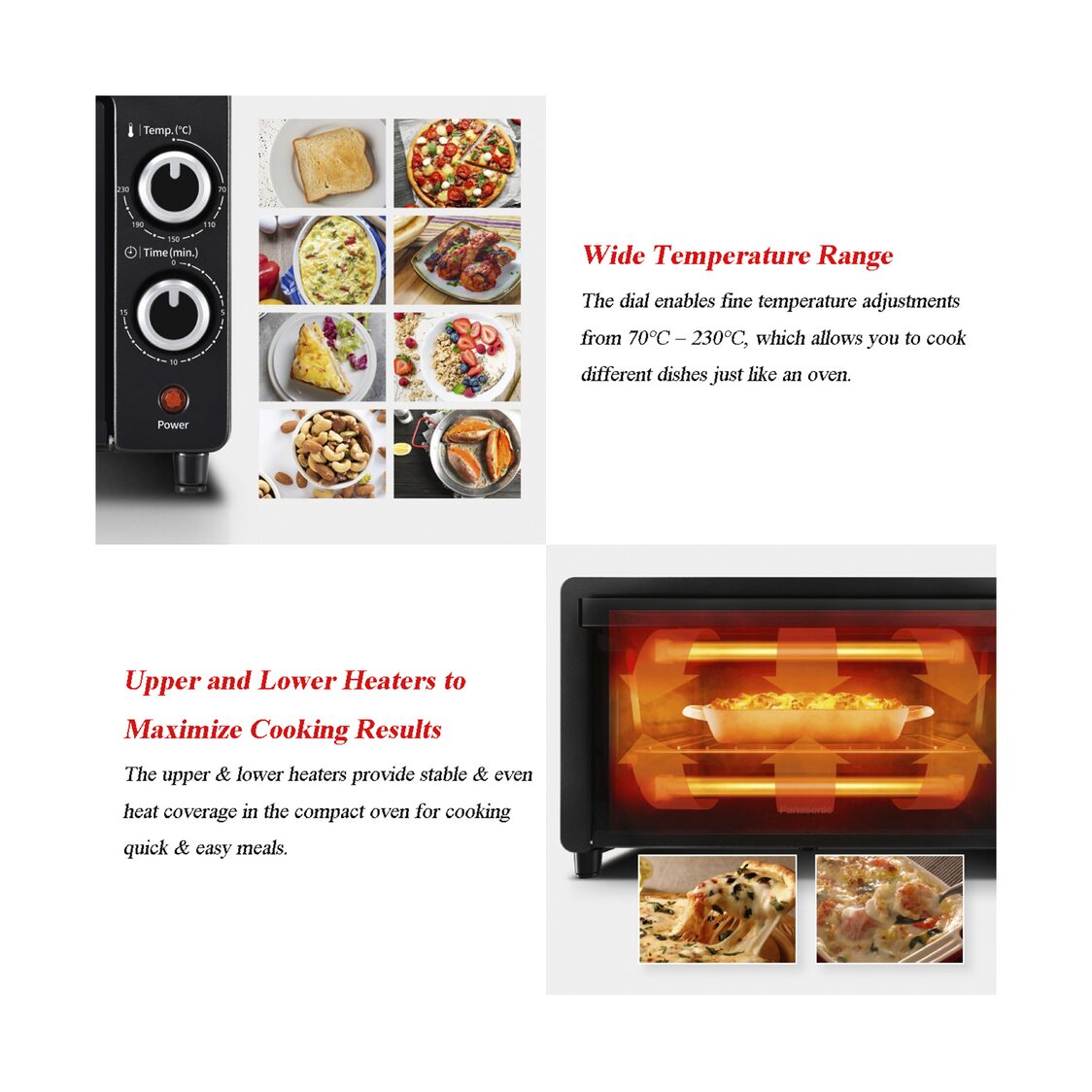 PANASONIC Compact Oven 9L 1000W (NT-H900KSH)