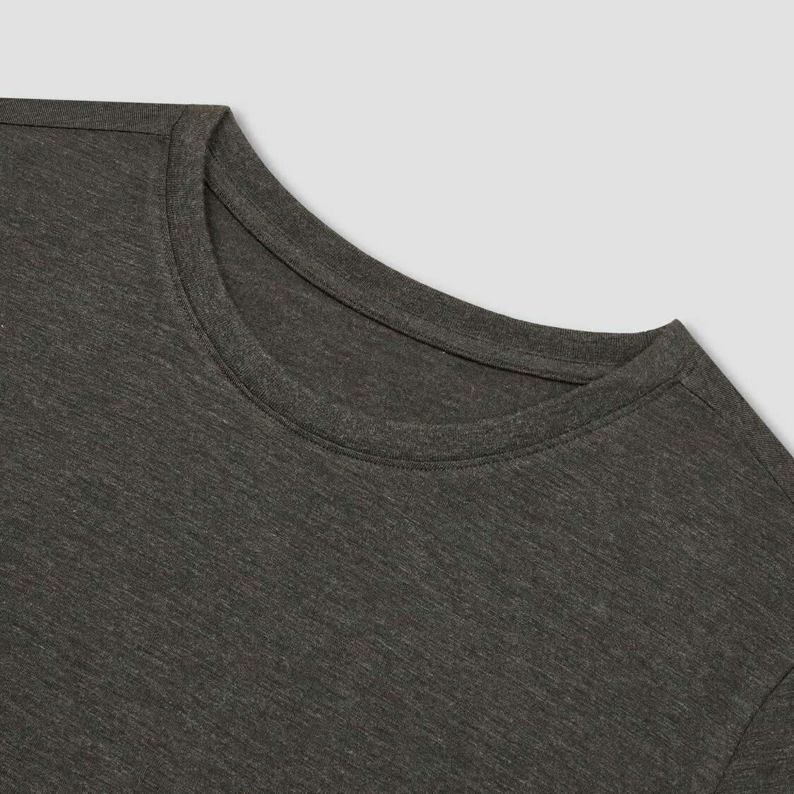 Jaju Women Rayon Stretch Cropped Short Sleeve Lounge T-Shirt Khaki