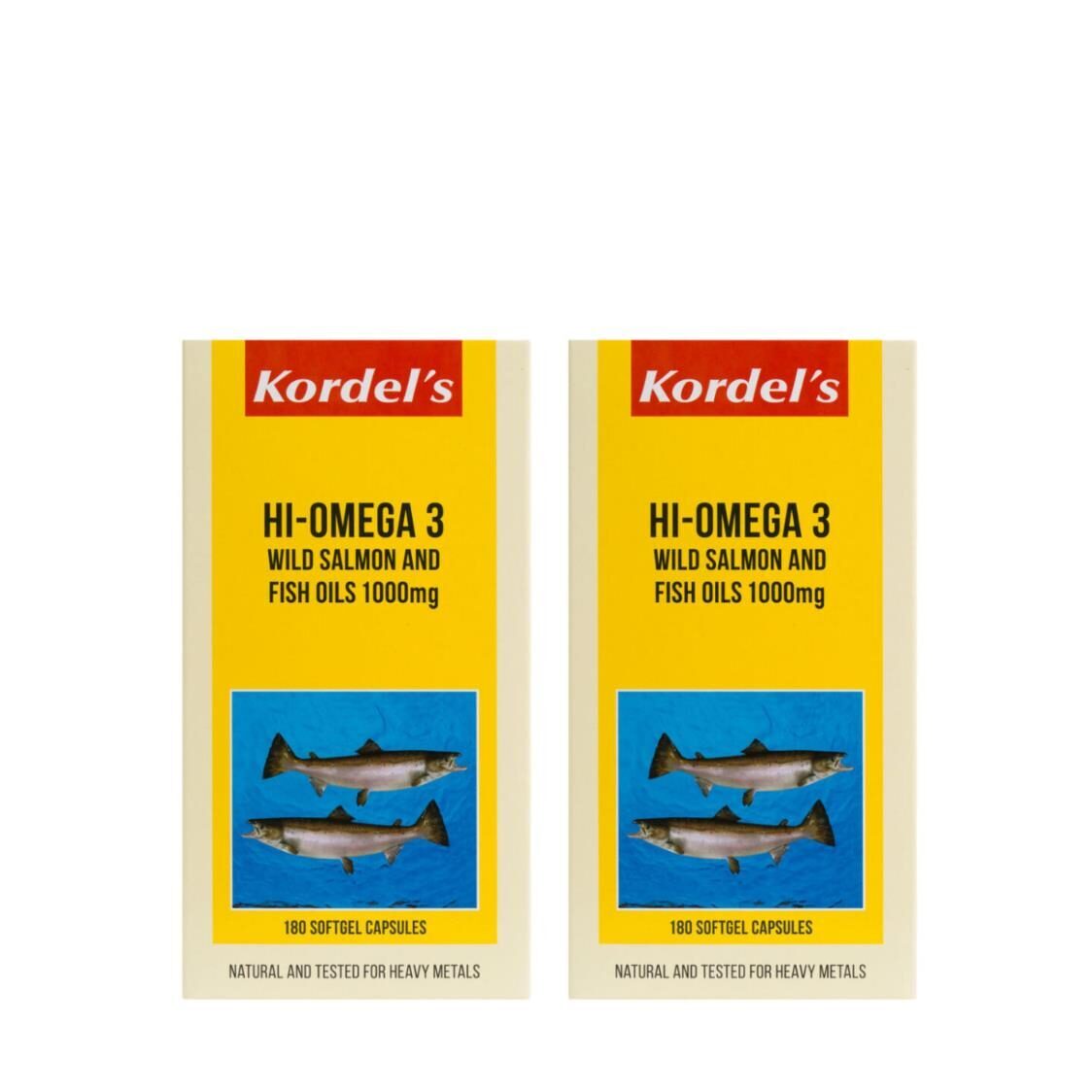 Kordel's Hi-Omega 3 1000mg Wild Salmon and Fish Oils 180s Twinpack
