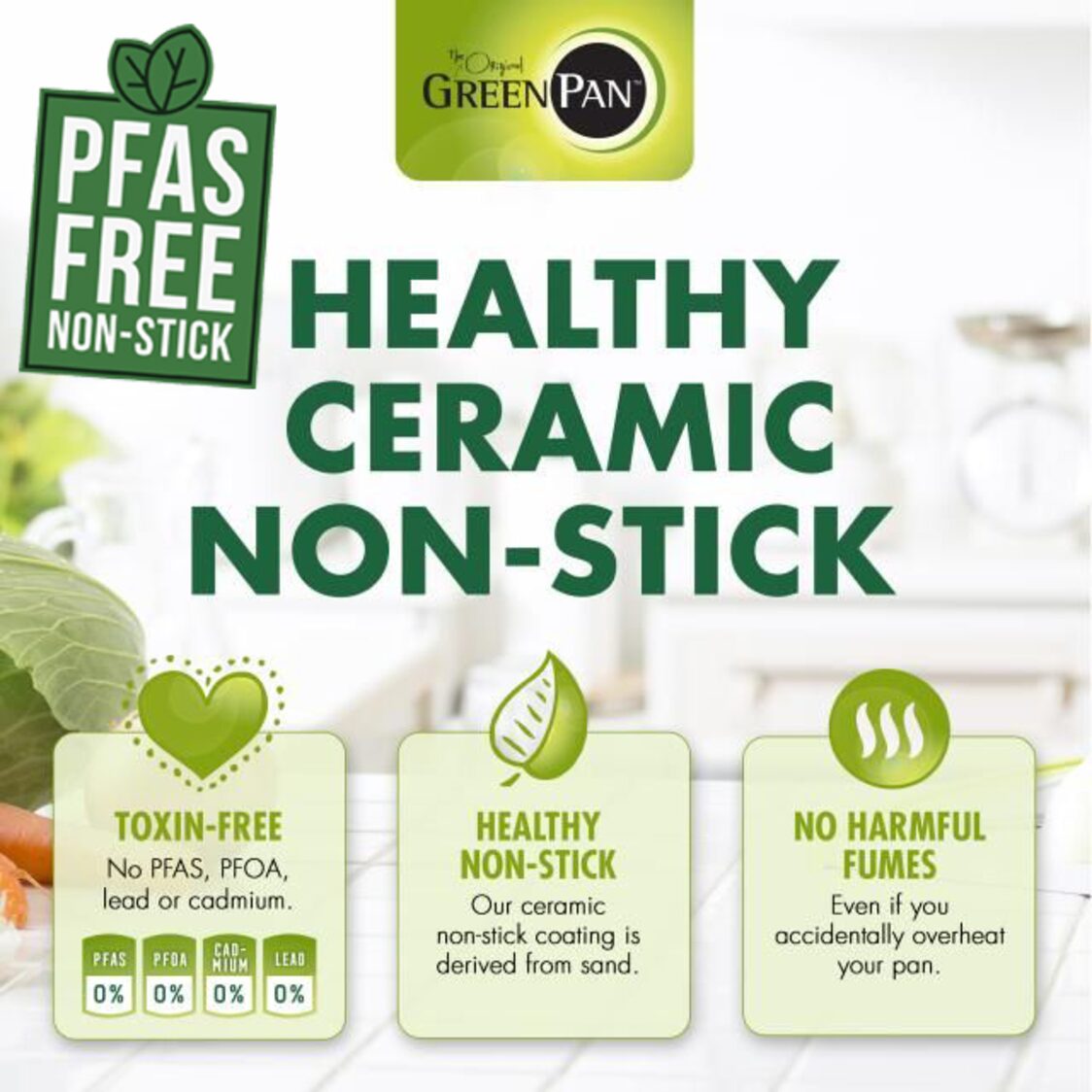 Greenpan Padova 6pcs Ceramic Cookware Set - Taupe GPPA005020