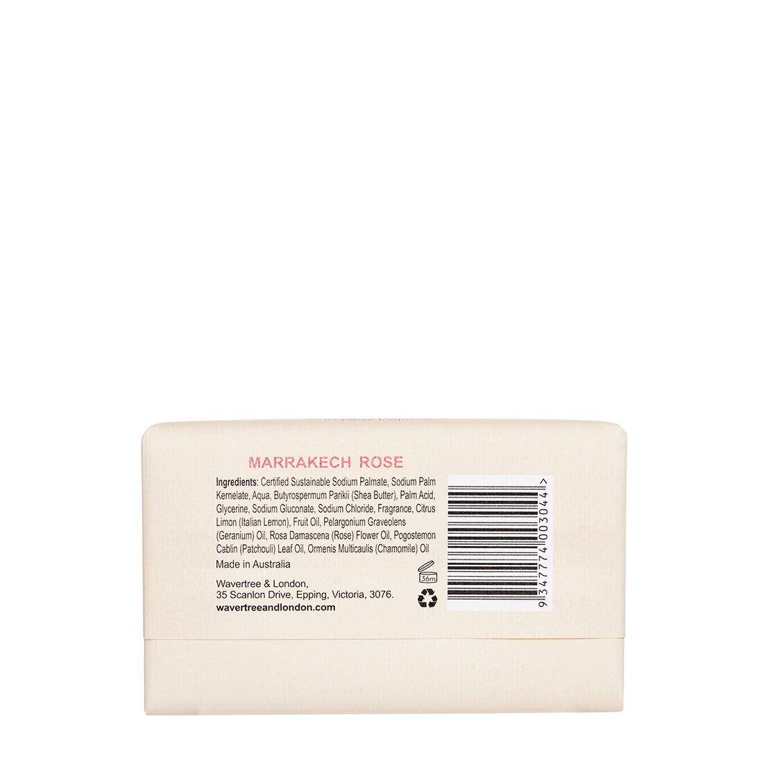 Wavertree & London Marrakech Rose Soap Bar 200g