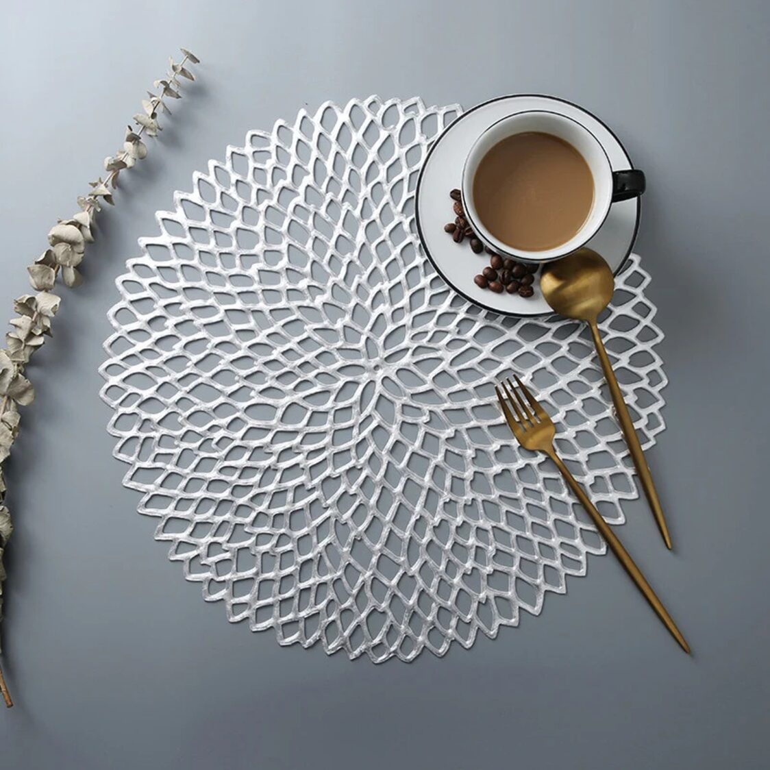 J. Rapee Scrib Placemat Silver