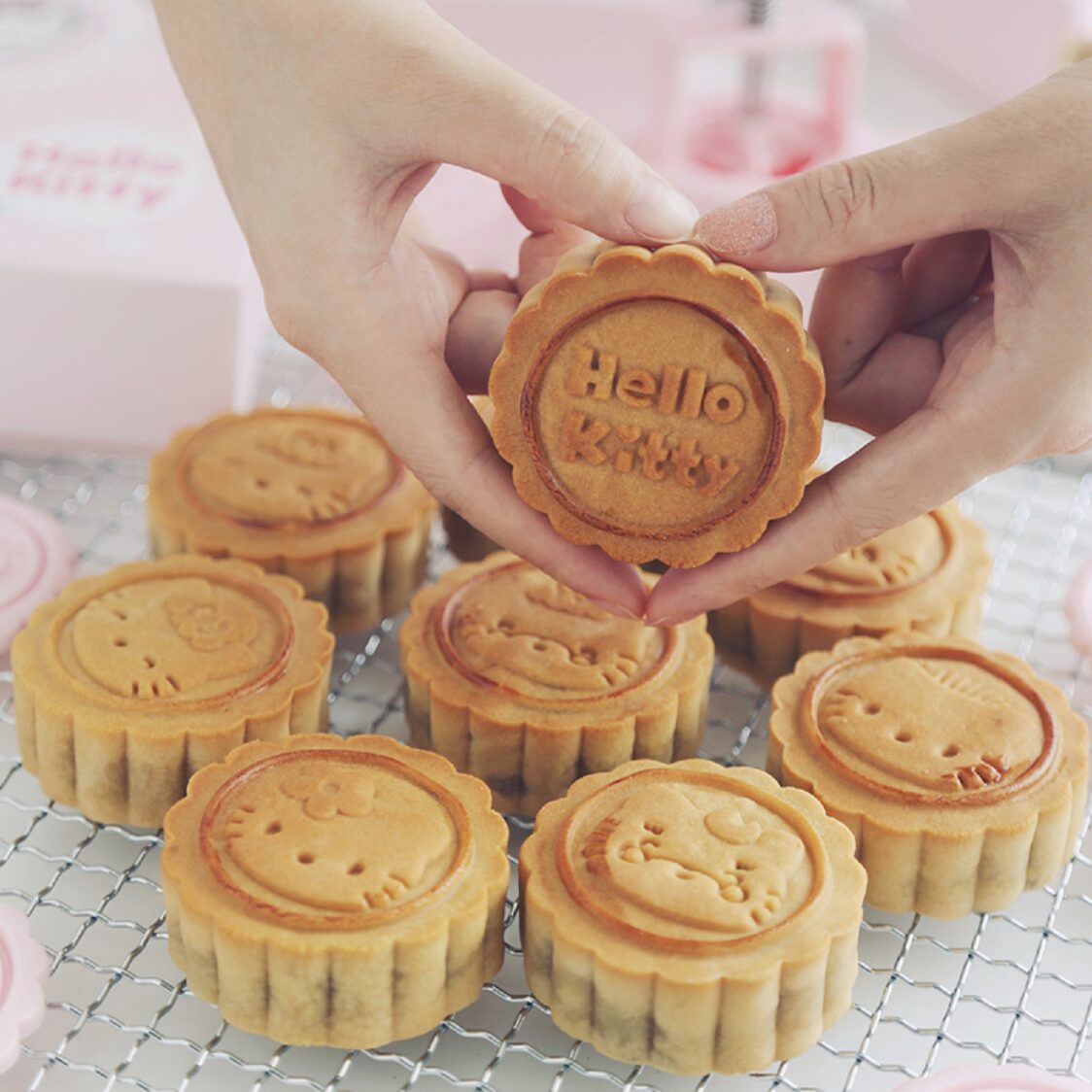 Chefmade Mooncake Mold Set 75G Hello Kitty (1898cm-KT7049)
