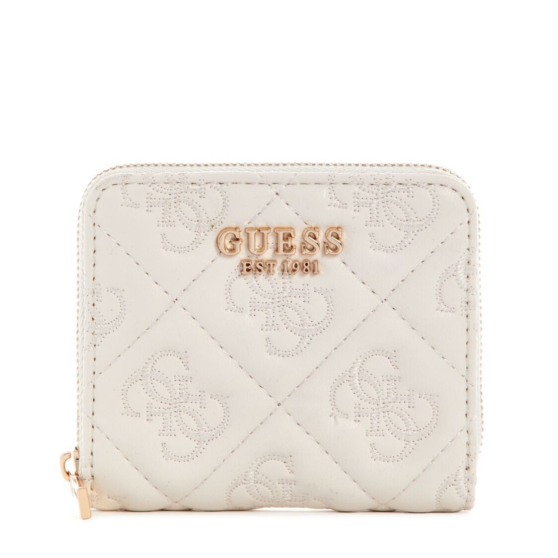 ADELASIA SLG SMALL ZIP AROUND,OFF WHITE