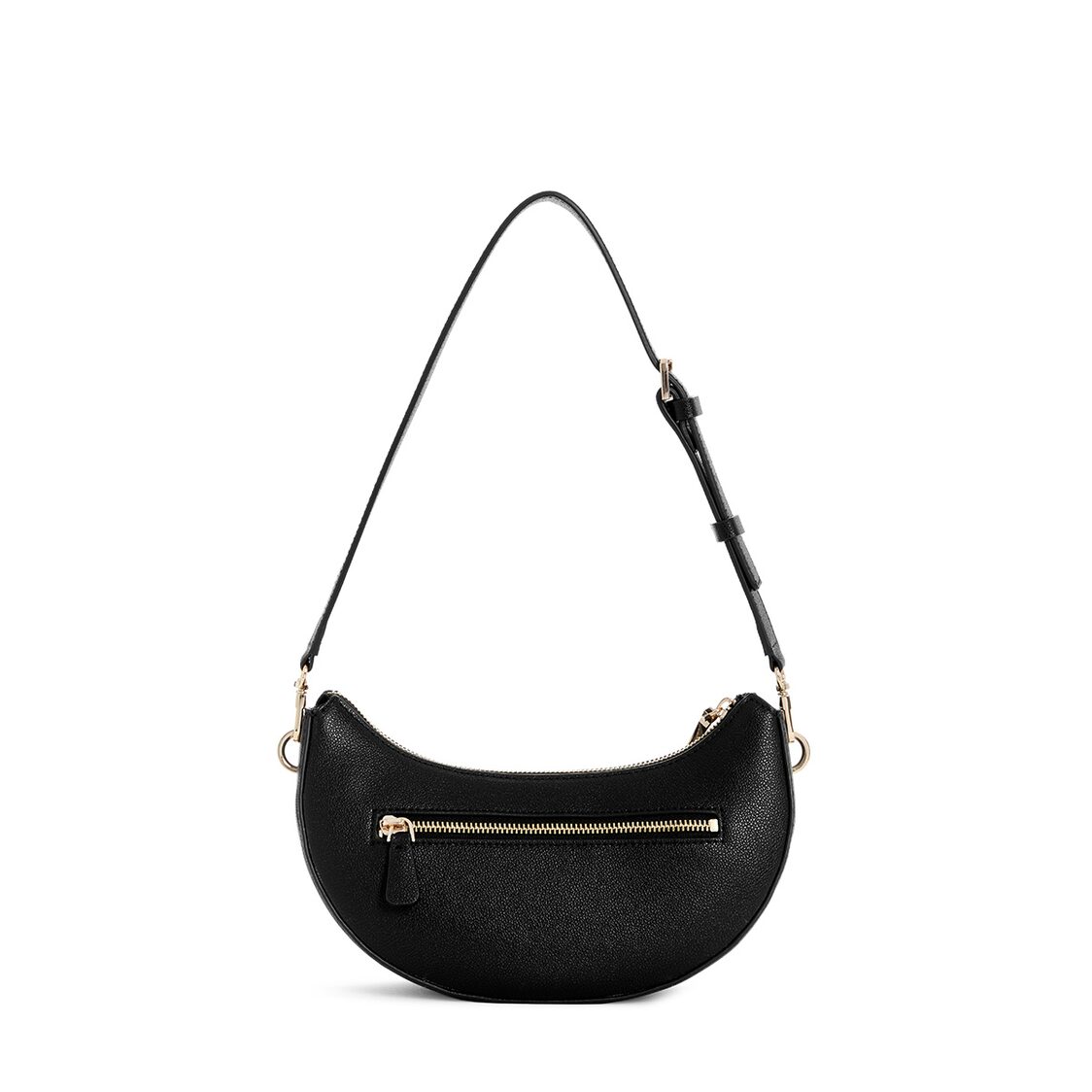 Guess Nastra Top Zip Shoulder Bag, Black