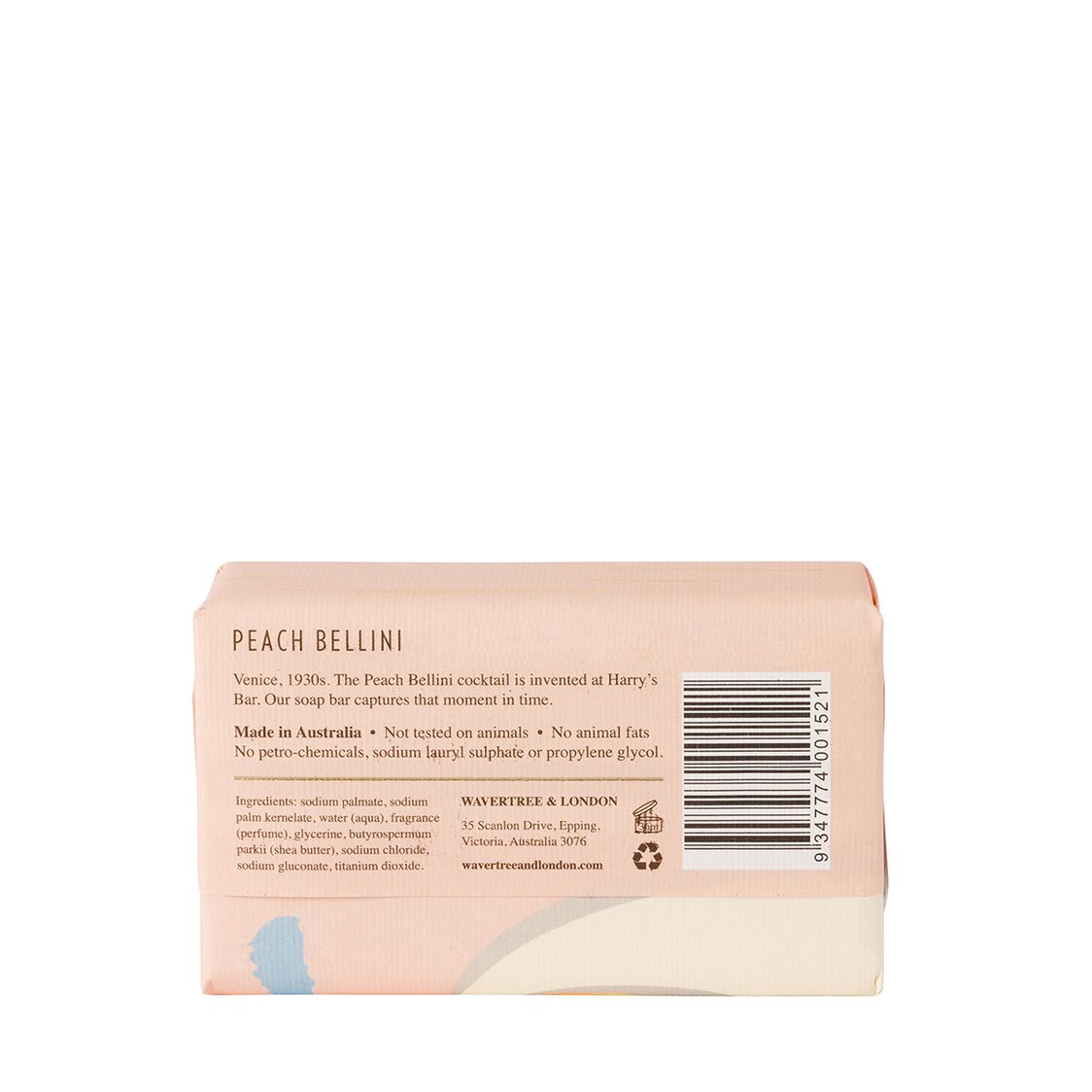 Wavertree & London Peach Bellini Soap Bar 200g