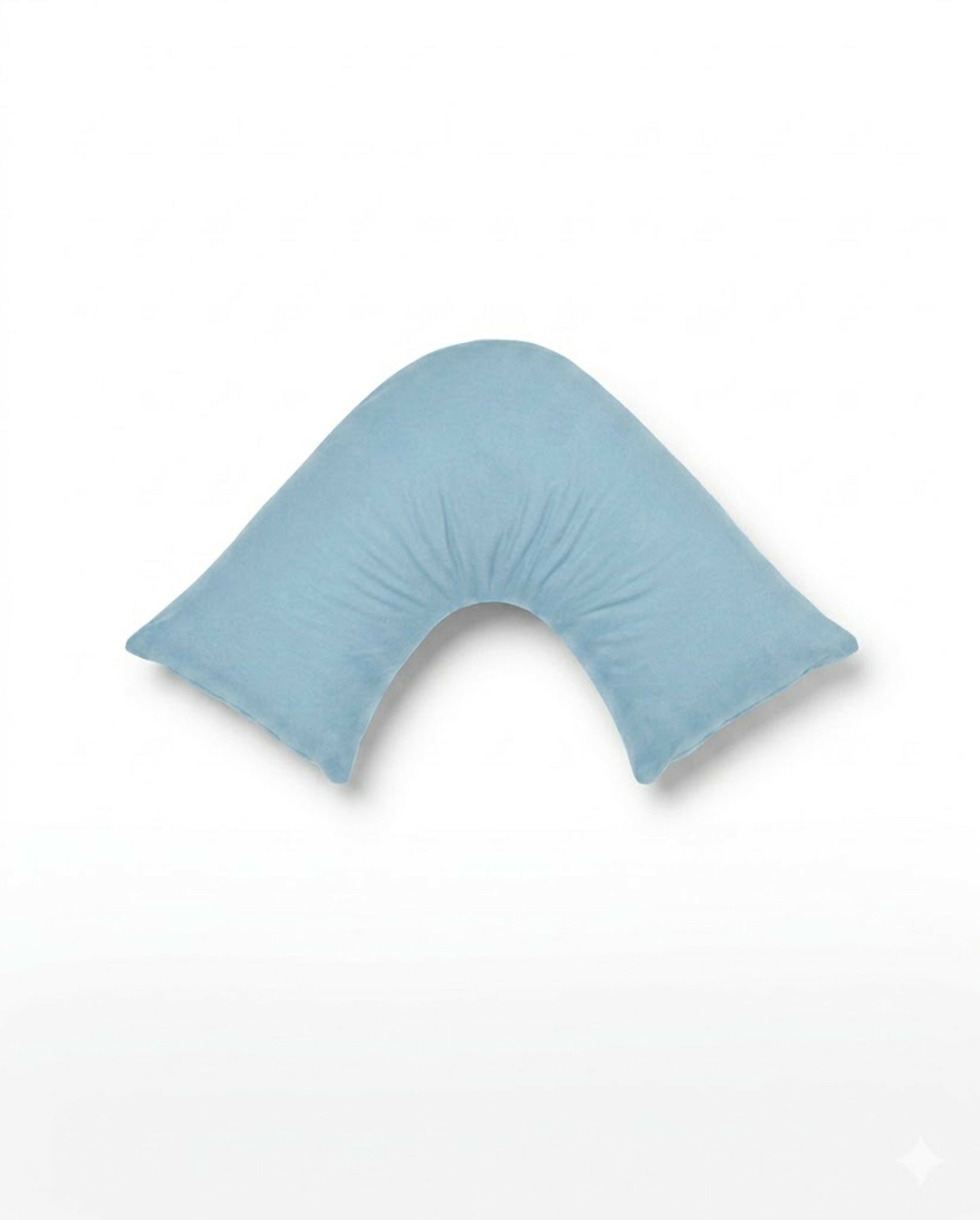 Rapee CUDDLE U™ V-Shape Pillow & Microfibre Cover Set – 75 x 75 cm – Sky