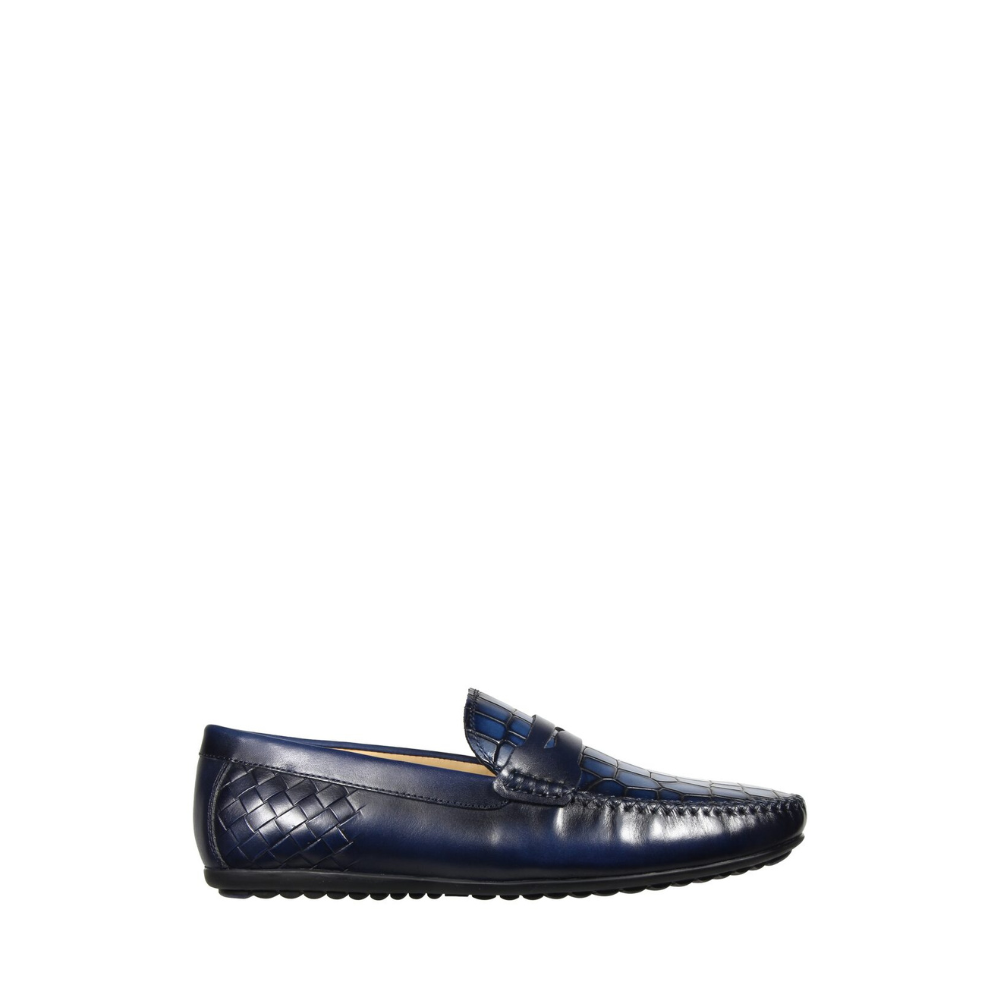 Frank Williams Men Shoes Slip-on Blue M011