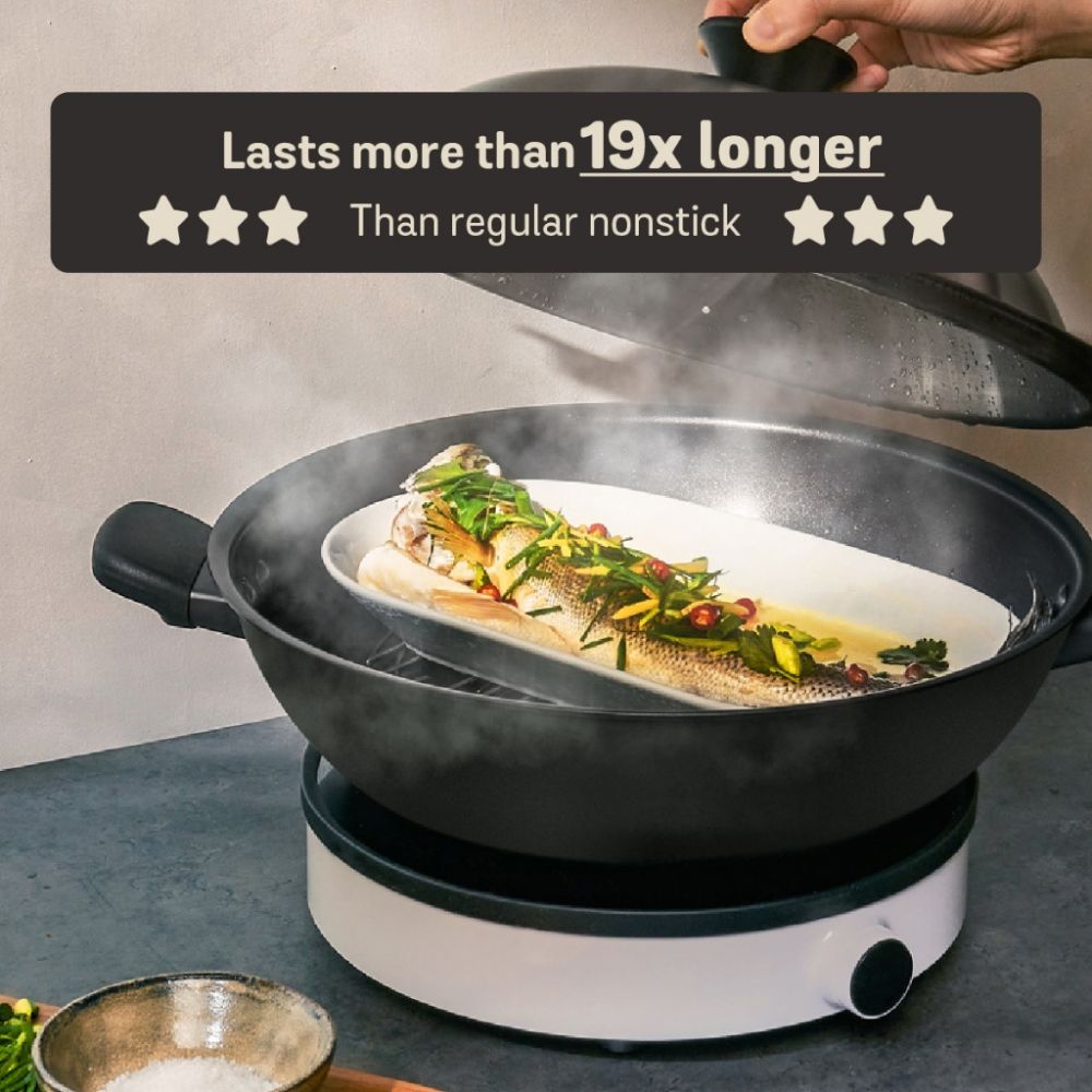 Meyer Midnight Nonstick 36cm Chinese Wok 82009