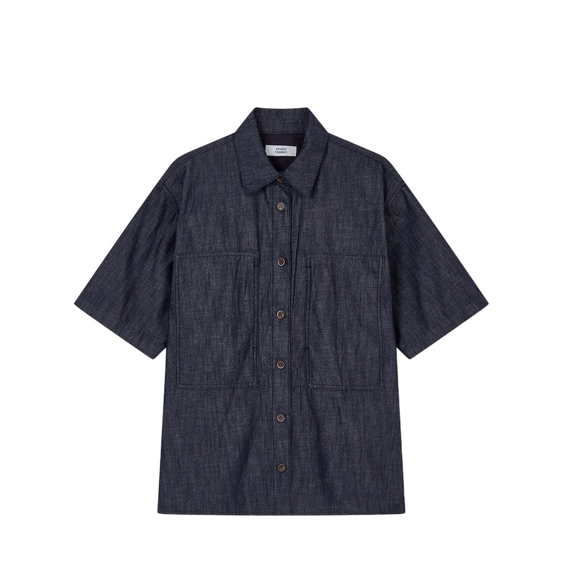 Studio Tomboy Doubleknee Detailed Shirt Indigo
