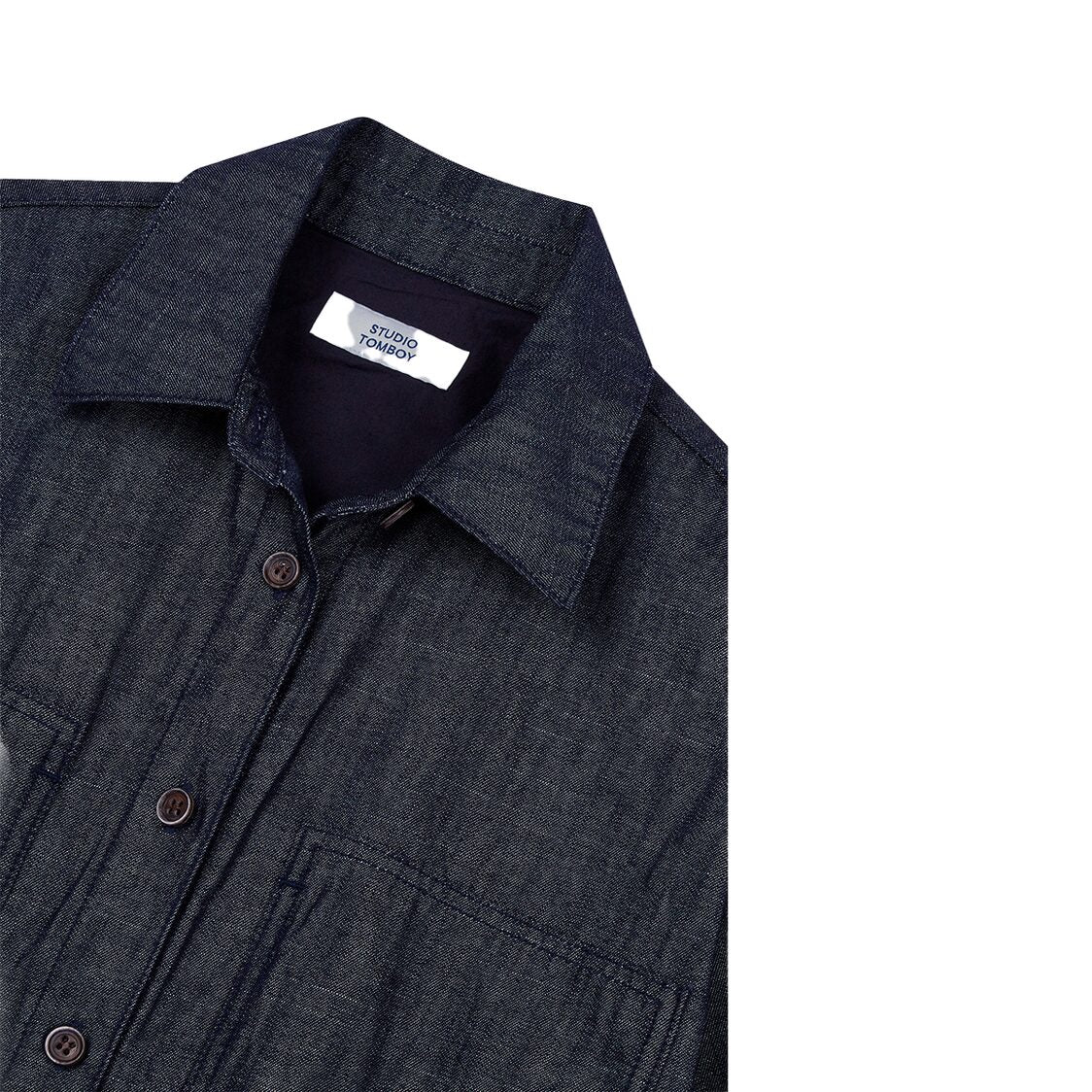 Studio Tomboy Doubleknee Detailed Shirt Indigo