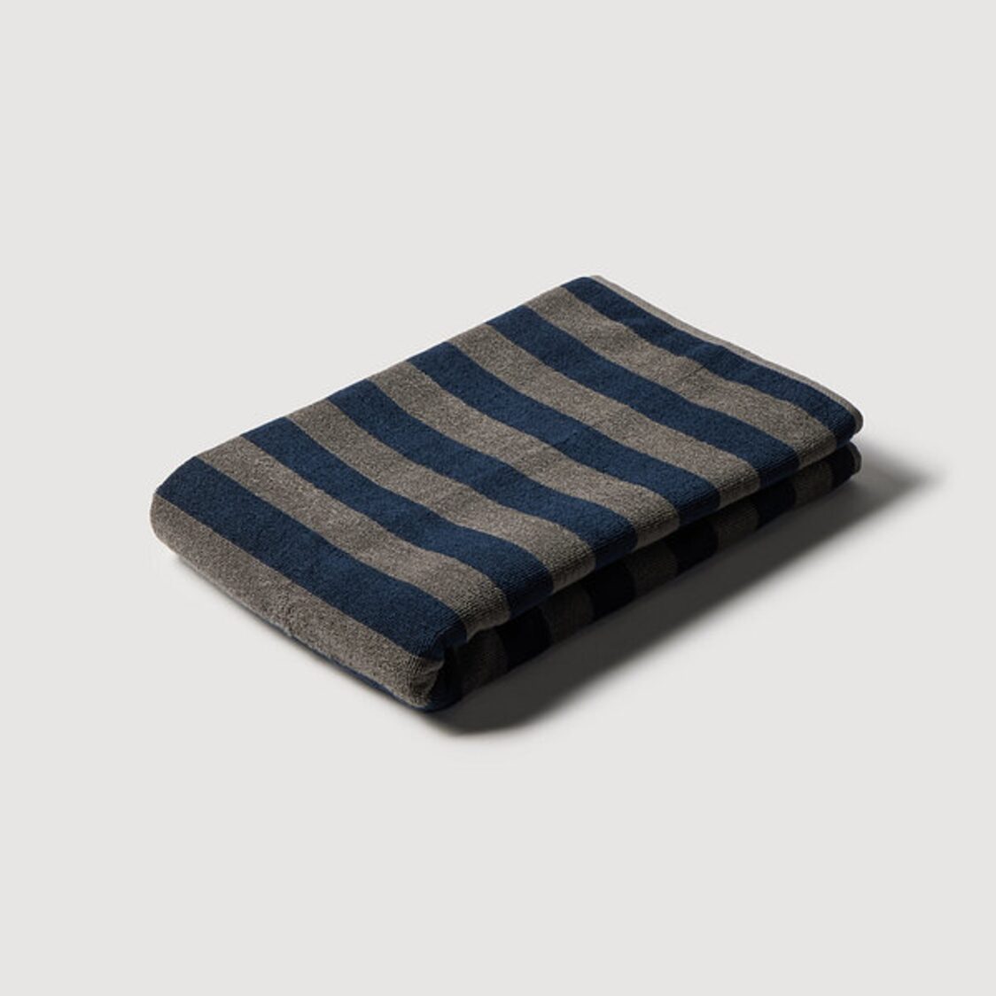 Jaju Stripe Cotton Bath Towel Navy