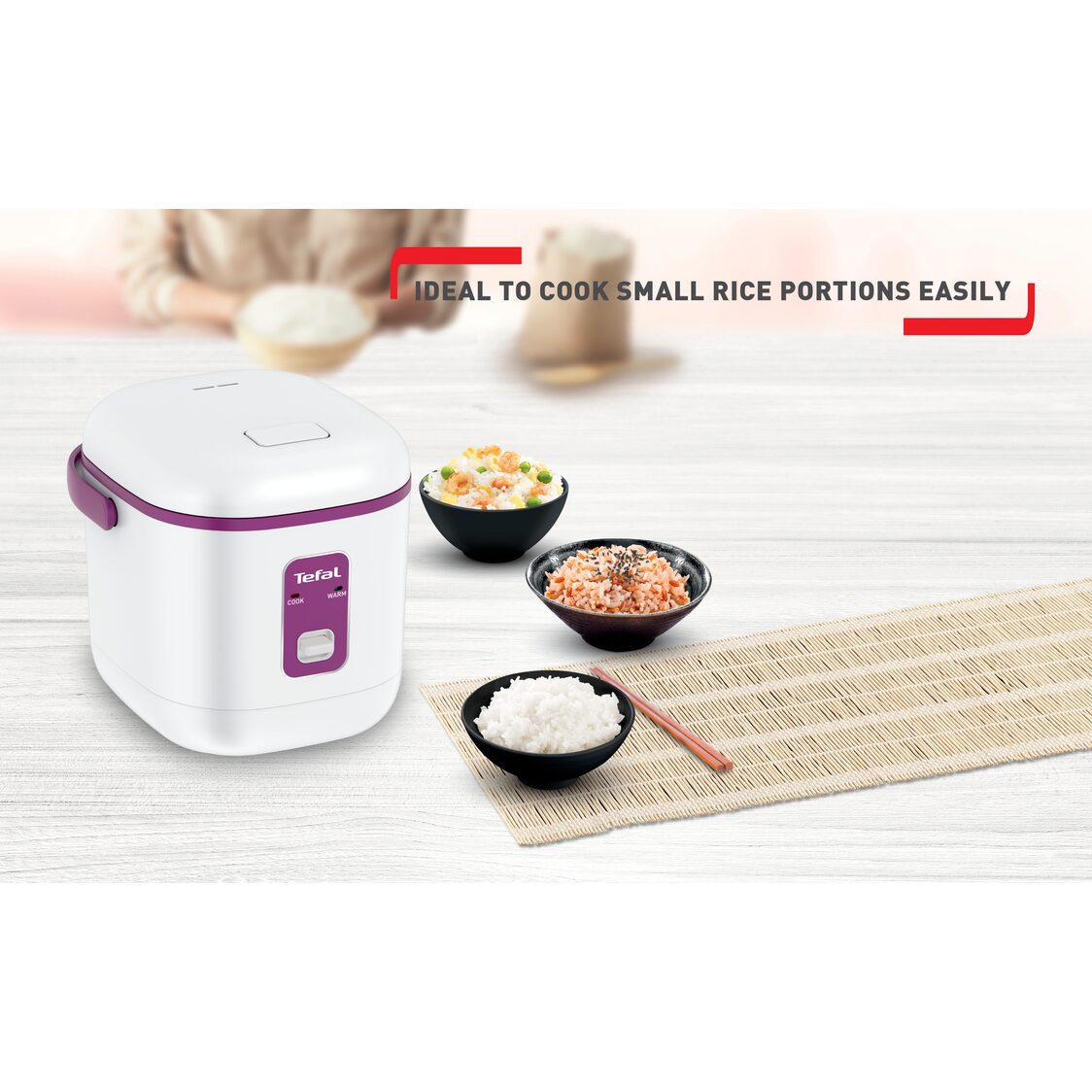 Tefal Mechanical Mini Rice Cooker 2 Cups RK1721